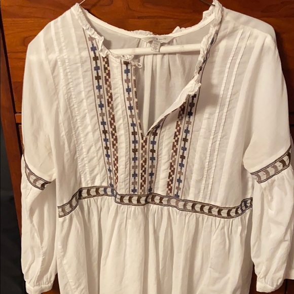 Lucky brand Long sleeve peasant style top - Picture 2 of 5